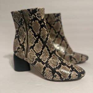 Sbicca| Snake print bootie size 8